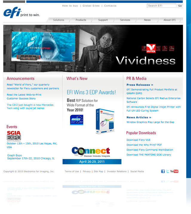 EFI Home Page Artwork and Development